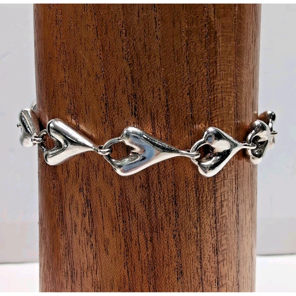 Robert Lee Morris RLM Sterling Silver Meandering Hearts 7.5-8" Bracelet 29.3g